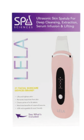 Spa Sciences LELA Ultrasonic Skin Scrubber - 4 Modes for Deep Clean, Pore Extraction,Anti-Aging Lift